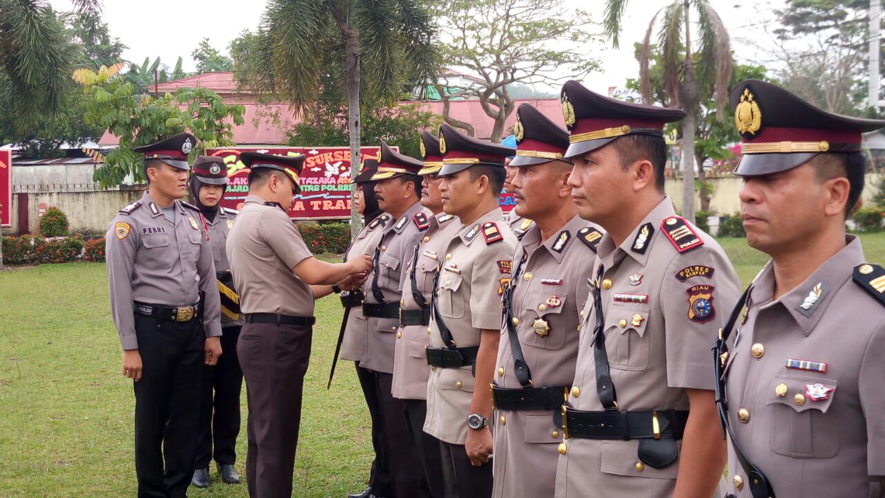 Kapolres Kampar Pimpin Sertijab Para Kapolsek Jajaran